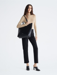 Женская большая сумка Calvin Klein шоппер 1159787103 (Черный, One Size)