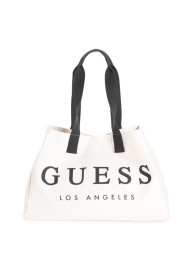 Женская сумка шопер GUESS с логотипом 1159791968 (Бежевый, One size)