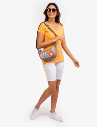 Женская сумка кроссбоди U.S. Polo Assn с принтом 1159793406 (Серый, One size)