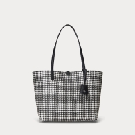 Женская большая двусторонняя сумка-тоут Lauren Ralph Lauren 1159809630 (Черный/Белый, One Size)