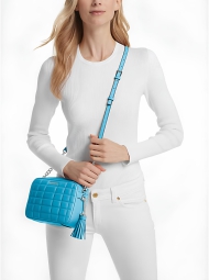 Стильная кожаная сумка Michael Kors кроссбоди 1159820295 (Голубой One size)