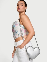 Женская сумка кроссбоди Victoria's Secret в форме сердца 1159821055 (Серебристый One size)