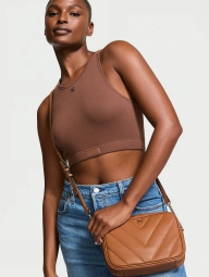 Элегантная женская сумка Victoria's Secret кроссбоди на молнии 1159821328 (Коричневый One Size)