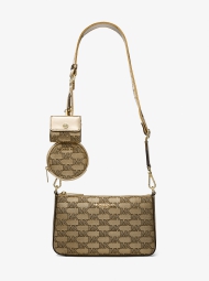 Жіноча сумка кроссбоді Michael Kors з гаманцем та сумочкою для навушників 1159822293 (Золотистий One size)
