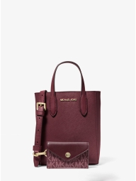 Женская кожаная сумка кроссбоди Michael Kors с кошельком 1159827470 (Бордовый One size)