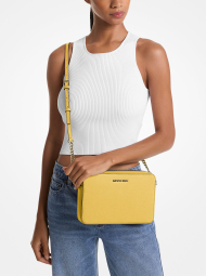 Кожаная женская сумка кроссбоди Michael Kors в подарочной коробке 1159831882 (Желтый One size)