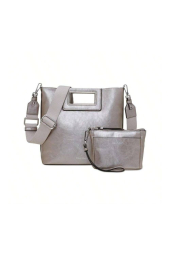 Женская сумка кроссбоди Calvin Klein с косметичкой 1159832204 (Серебристый One Size)