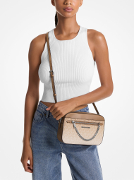 Женская сумка кроссбоди Michael Kors с принтом 1159833108 (Коричневый/Молочный One size)