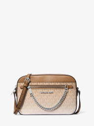 Женская сумка кроссбоди Michael Kors с принтом 1159833108 (Коричневый/Молочный One size)
