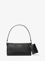 Женская сумка на плечо Michael Kors из натуральной кожи с картхолдером 1159833623 (Черный One size)
