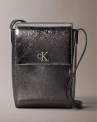 Женская сумка мини-кроссбоди Calvin Klein на кнопке 1159833738 (Серебристый One size)