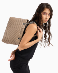 Стеганая сумка Armani Exchange 1159834825 (Бежевый One size)