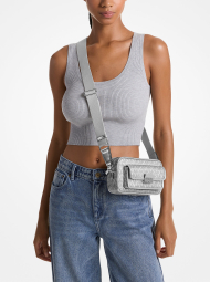 Стильная сумка кроссбоди Michael Kors с логотипом 1159835995 (Серебристый One size)