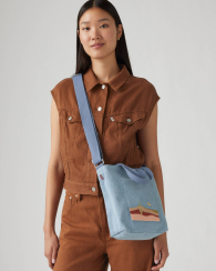 Стильная сумка Levi's кроссбоди 1159837896 (Голубой One size)
