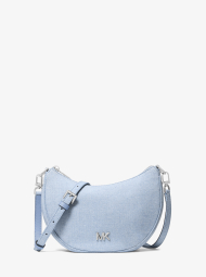 Женская текстильная сумка кроссбоди Michael Kors на молнии 1159838057 (Голубой One size)