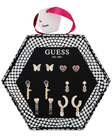 Набор украшений GUESS серьги с камнями 1159771253 (Золотистый, One size)