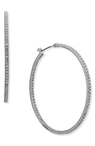 Сережки-кільця Karl Lagerfeld Paris 1159793688 (Сріблястий, One size)