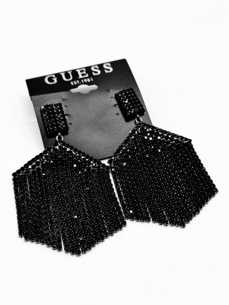 Сережки GUESS з камінням 1159804221 (Чорний, One size)