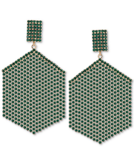 Сережки GUESS з камінням 1159807936 (Зелений, One size)