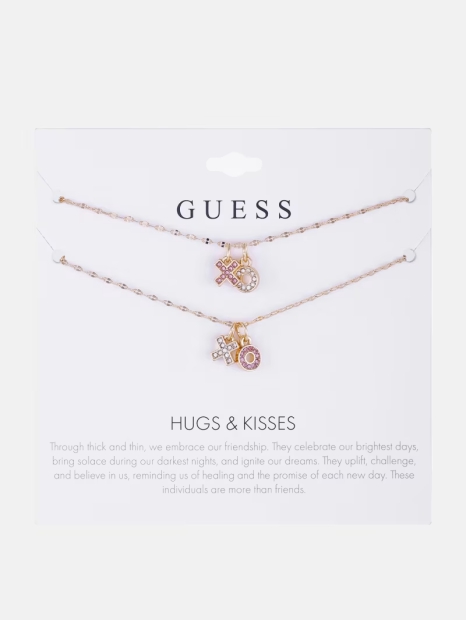 Набор из двух колье GUESS с подвесками 1159810347 (Золотистый, One size)