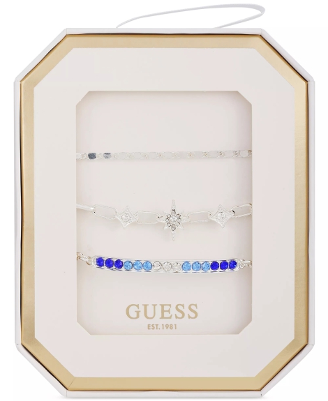 Набор браслетов GUESS 3шт 1159820799 (Серебристый One size)