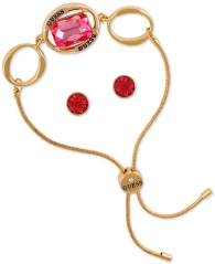 Набор украшений GUESS браслет и серьги-гвоздики 1159793651 (Розовый, One size)