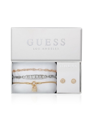 Набор украшений GUESS браслеты и серьги 1159794856 (Золотистый, One size)