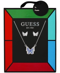 Набор украшений GUESS колье с подвеской и серьги-гвоздики 1159794880 (Серебристый, One size)