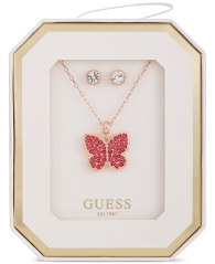 Набор украшений GUESS колье и серьги-гвоздики 1159821319 (Розовый One size)