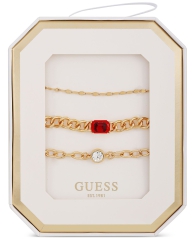 Набор браслетов GUESS с камнями 1159821324 (Золотистый One size)