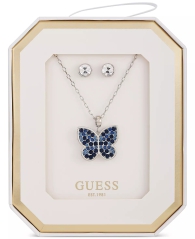 Набор украшений GUESS колье и серьги-гвоздики 1159821831 (Серебристый One size)