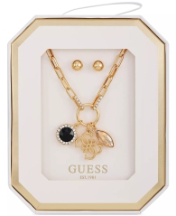 Набор украшений GUESS колье и серьги-гвоздики 1159821859 (Золотистый One size)