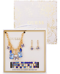 Набор украшений GUESS колье, серьги и три браслета 1159836267 (Золотистый One size)