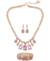 Набор украшений GUESS колье, серьги и три браслета 1159836271 (Розовый One size)