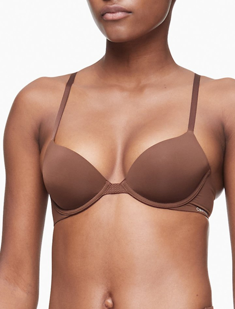 Бюстгальтер Calvin Klein гладкий лиф 1159770858 (Коричневый, 36D)