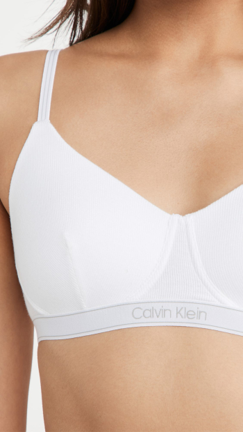 Бралетт в рубчик Calvin Klein эластичный лиф 1159777788 (Белый, XL)