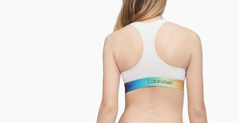 Эластичный бралетт Calvin Klein с логотипом 1159779085 (Белый, XS)