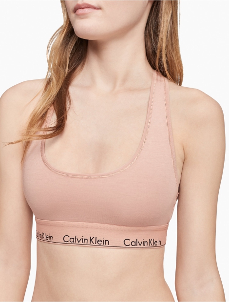 Бралетт Calvin Klein топ с логотипом 1159782740 (Бежевый, S)