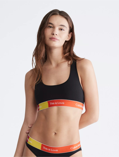 Бралетт Calvin Klein топ с логотипом 1159789993 (Черный, XS)