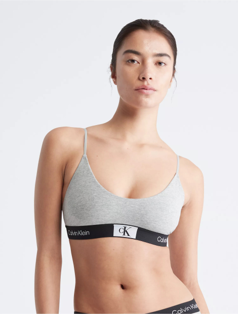 Бралетт Calvin Klein топ с логотипом 1159790346 (Серый, XL)