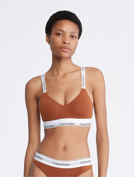 Бралет Calvin Klein ліф з логотипом 1159793855 (Коричневий, 1X)