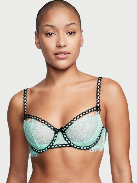 Шикарный кружевной бюстгальтер Victoria's Secret 1159796601 (Голубой, 32C)