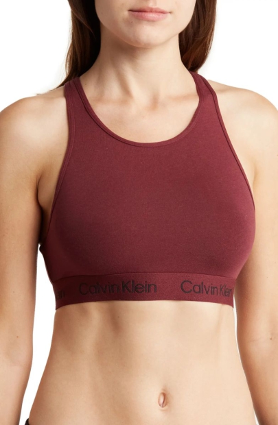 Топ-бра Calvin Klein із логотипом 1159798050 (Бордовий, S)