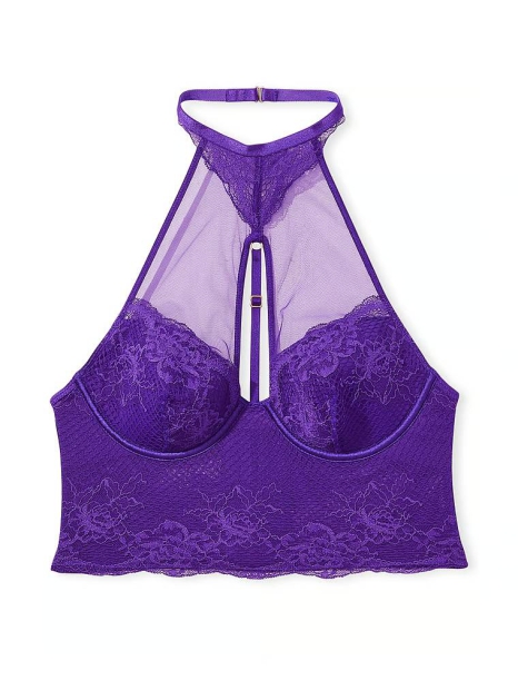 Кружевной корсетный топ Victoria's Secret с воротником 1159799387 (Фиолетовый, XS)