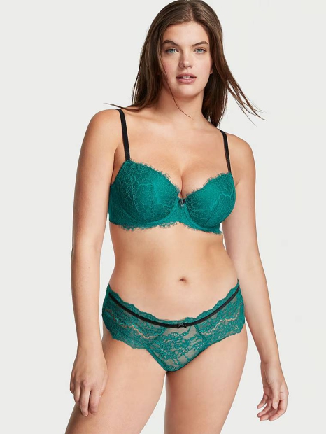 Кружевной бюстгальтер Victoria's Secret 1159802166 (Зеленый, 32В)