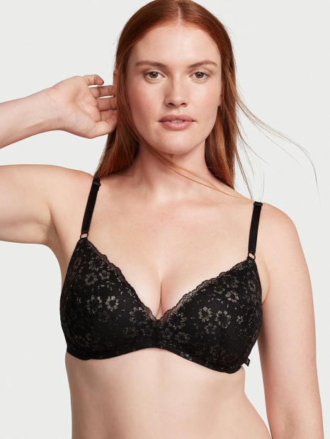 Мереживний бюстгальтер Push-Up Victoria's Secret 1159808358 (Чорний, 32B)