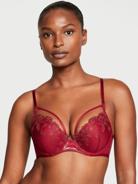 Бюстгальтер кружевной push up Victoria's Secret 1159816332 (Красный 34A)