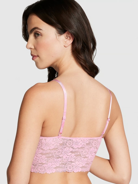 Кружевной бралетт Victoria's Secret Pink 1159814453 (Розовый, M)