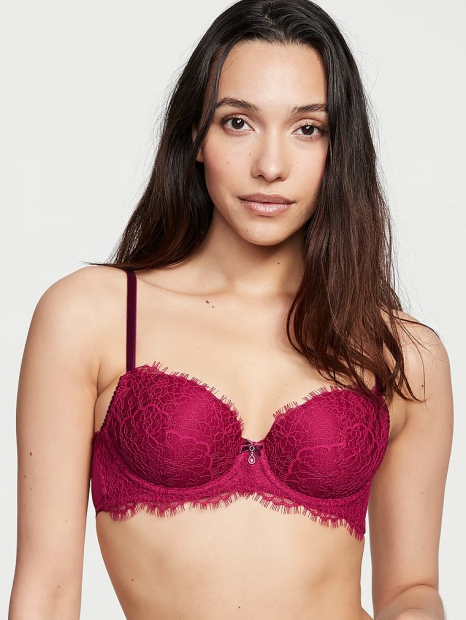 Мереживний бюстгальтер Victoria's Secret 1159815352  (Бордовий 34D)