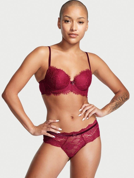 Мереживний бюстгальтер Victoria's Secret 1159815352  (Бордовий 34D)